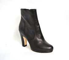 STIVALETTI DONNA NERO VERA PELLE MADE IN ITALY PRODUZIONE PROPRIA ARTIGIANALI 