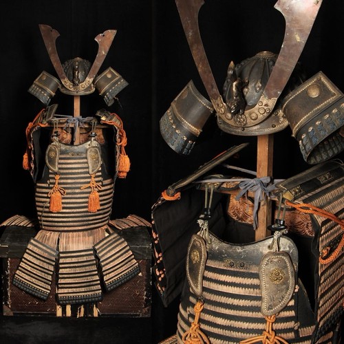 Samurai armor suit dou - dou, kabuto
