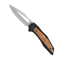 COLTELLO DA TASCA MANICO IN LEGNO LAMA IN ACCIAIO INOX CODICE 26191