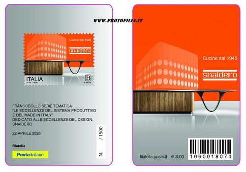Tessera filatelica italia 2026 - tessera,