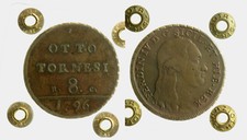 142) Napoli Ferdinando IV (1759-1816) - 8 Tornesi 1796
