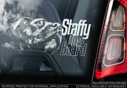 Staffy car sticker - staffy,