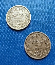 REGNO UMBERTO I°, COPPIA 20 CENTESIMI 1894 E 1895 NC ROMA,CUPRONICHEL, BB+SPL
