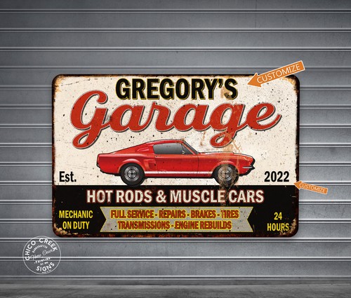 Insegna garage personalizzata - insegna,