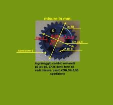 ingranaggio cambio minarelli p3-p4-p6_Z=26 denti foro 18,diametro 50, vedi foto.