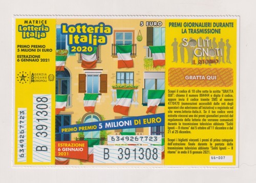 Biglietto lotteria italia - biglietto,