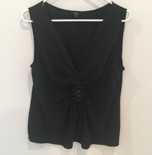 SELE Black Cap Sleeveless Top