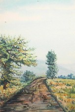 1950 dipinto ad acquerello