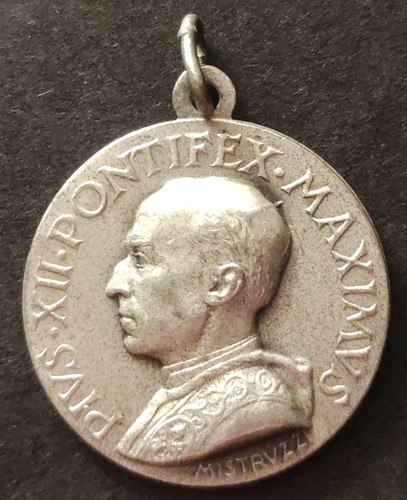 Antica medaglia papa pio xii - antica,