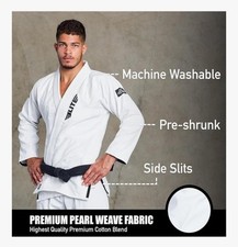 Elite Sports BJJ GI da Uomo IBJJF Kimono BJJ Jiu Jitsu GI con Tessuto Preshrunk, GI