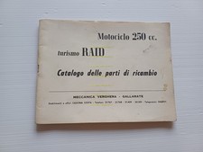 MV Agusta 250 Turismo Raid 1957 catalogo ricambi originale italiano