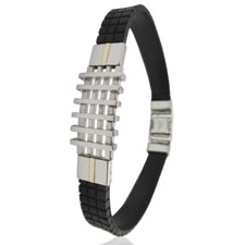 Bracciale uomo caucciu' con