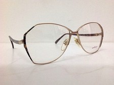 Atrio Montatura Da Vista Vintage 1988 Grande Metallo estroso Inserti Neri donna