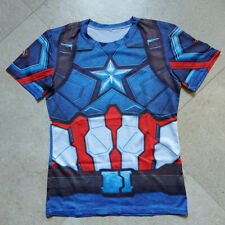 T-SHIRT MAGLIETTA TSHIRT MARVEL AVENGERS CAPTAIN AMERICA SCUDO SHIELD UOMO DONNA