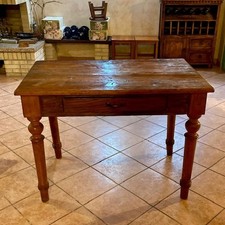 tavolo da pranzo rustico in legno con cassetto 70x110 Altezza 80