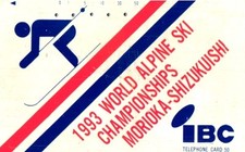 *352 SCHEDA TELEFONICA PHONECARD USATA GIAPPONE JAPAN WORLD ALPINE SKI
