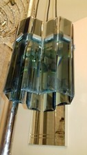 Lampadario anni 70 Fontana Arte Lustre Vintage Chandelier fumè Ø20cm