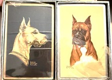 Carte da gioco doppio mazzo congresso vintage cani boxer grande alano completo