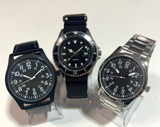 Lotto 3 Orologio Uomo acciaio datario automatico quarzo  Flieger Sub Militare