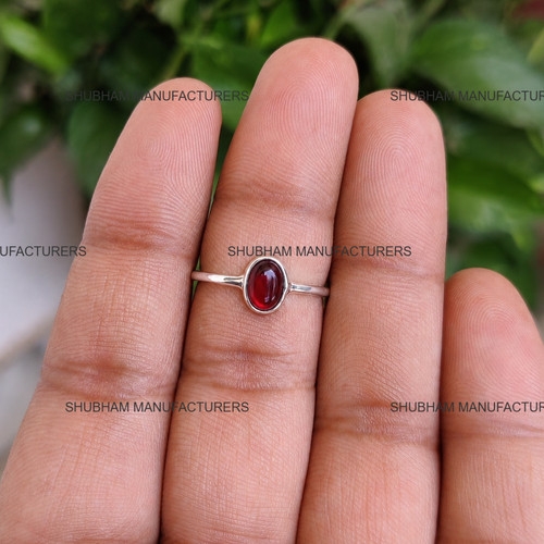 Anello piccolo granato - , a