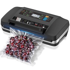 Macchina Sigillatrice Sottovuoto, Aggiornata Potente 95KPa Commerciale Risparmio Alimentare con Doppio...