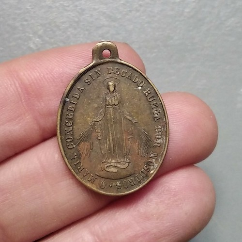 Antique religious medal our - medal,