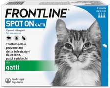 Frontline Combo gatti 3 pipette antiparassitario per gatto antipulci SCAD 2027