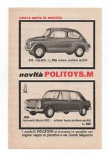 PUBBLICITÀ ADVERTISING WERBUNG ITALIAN CLIPPING 1966 POLITOYS FIAT INNOCENTI