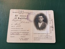 Tessera PNF Gioventù Italiana