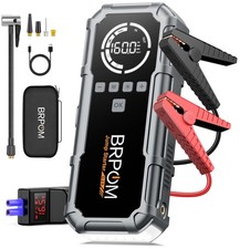 BRPOM Avviatore Batteria Auto con Compressore 160 PSI 8000A 26800 mAh Avviatore