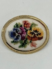 Spilla vintage ricamo - , floreale