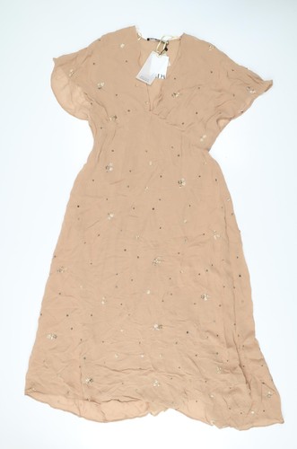 Abito donna zara beige midi - zara,