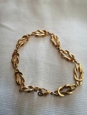 Bracciale da donna a maglie  vintage degli anni 50 color oro