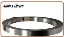 3metri di PIASTRA NASTRO ACCIAIO NICHELATO  3MX 4mm BATTERIE 18650 AUTOCOSTRUITO