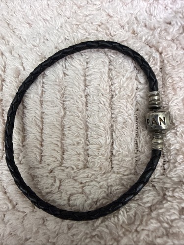 Pandora black leather braided - leather,