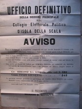 ISOLA DELLA  SCALA  1876 - Avviso elettorale viaggiato, Sanguinetto, Villafranca
