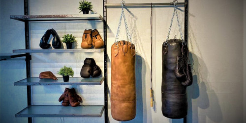Borsa boxe vintage pelle - borsa, in