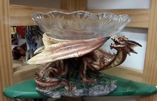 RED DRAGON DRAGONS DRAGO DRAKEN GOTICO GOTHIC ROSSO CON PIATTO NO LES ALPES