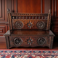 Cassa Panca Miniatura In Legno