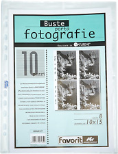 10pz Busta Porta Foto 8 Tasche da 10x15Cm Trasparente