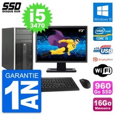 PC Tour HP 6300 CMT Ecran 19"