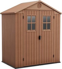 BOX CASETTA KETER DARWIN 6X4 GIARDINO EFFETTO LEGNO NATURALE MARRONE (70073)