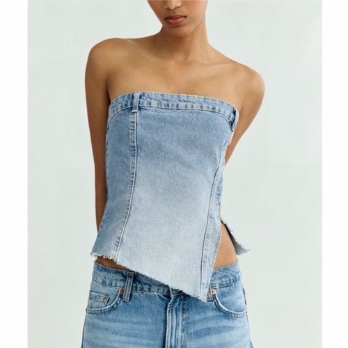 Top denim stile - corsetto, zara