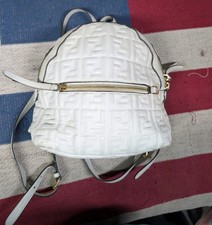 Borsa zaino Fendi bianco in