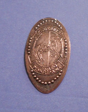 Knoebels penny allungato Elysburg PA USA centesimo giostra cavallo moneta ricordo