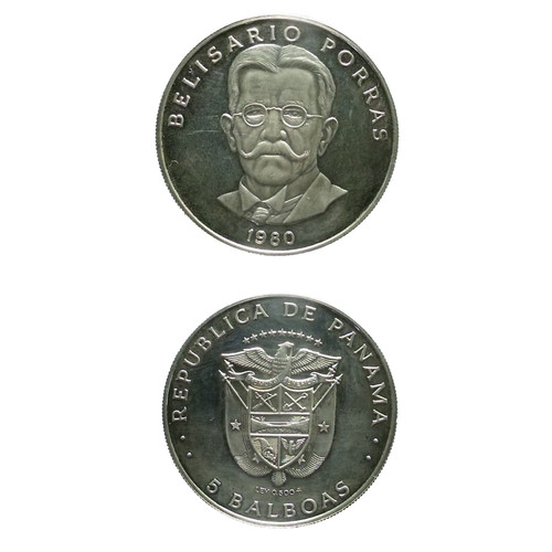 Balboas 1980 panama argento - 5,