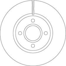 TRW DF6509 COPPIA DISCHI Ford B-max (2012->) 1,0 - 74kw 100cv ecoboost 