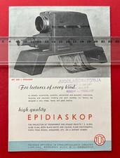 Brochure pubblicitaria TOS Jugoslavia 1955 EPIDIASKOP (F22606