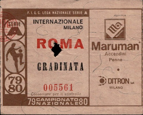 Biglietto partita inter - partita, vs