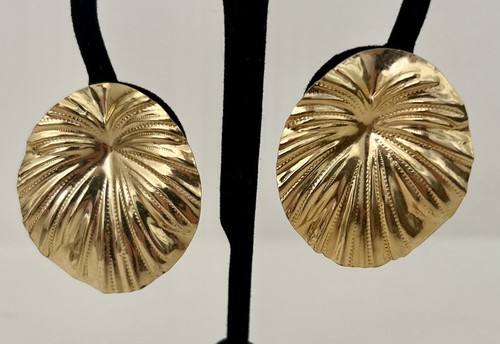 Orecchini clip con foglia - a,